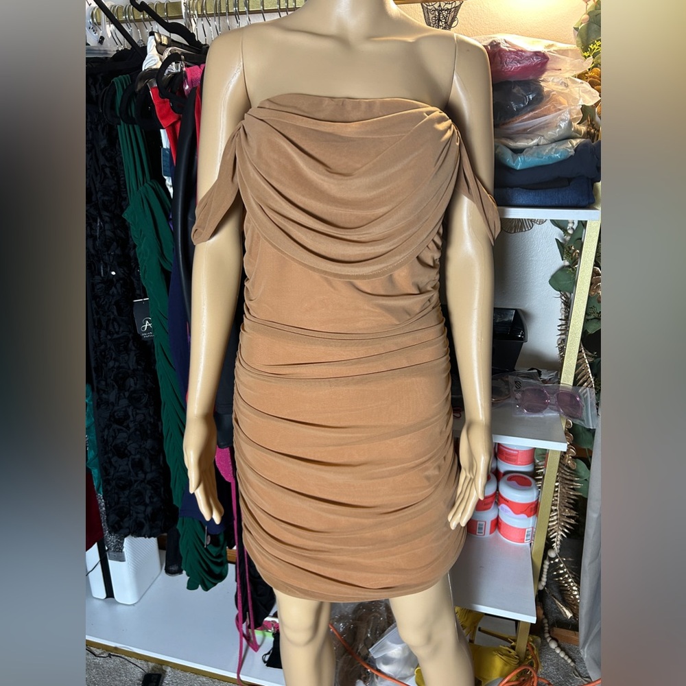 Tan mini Dress